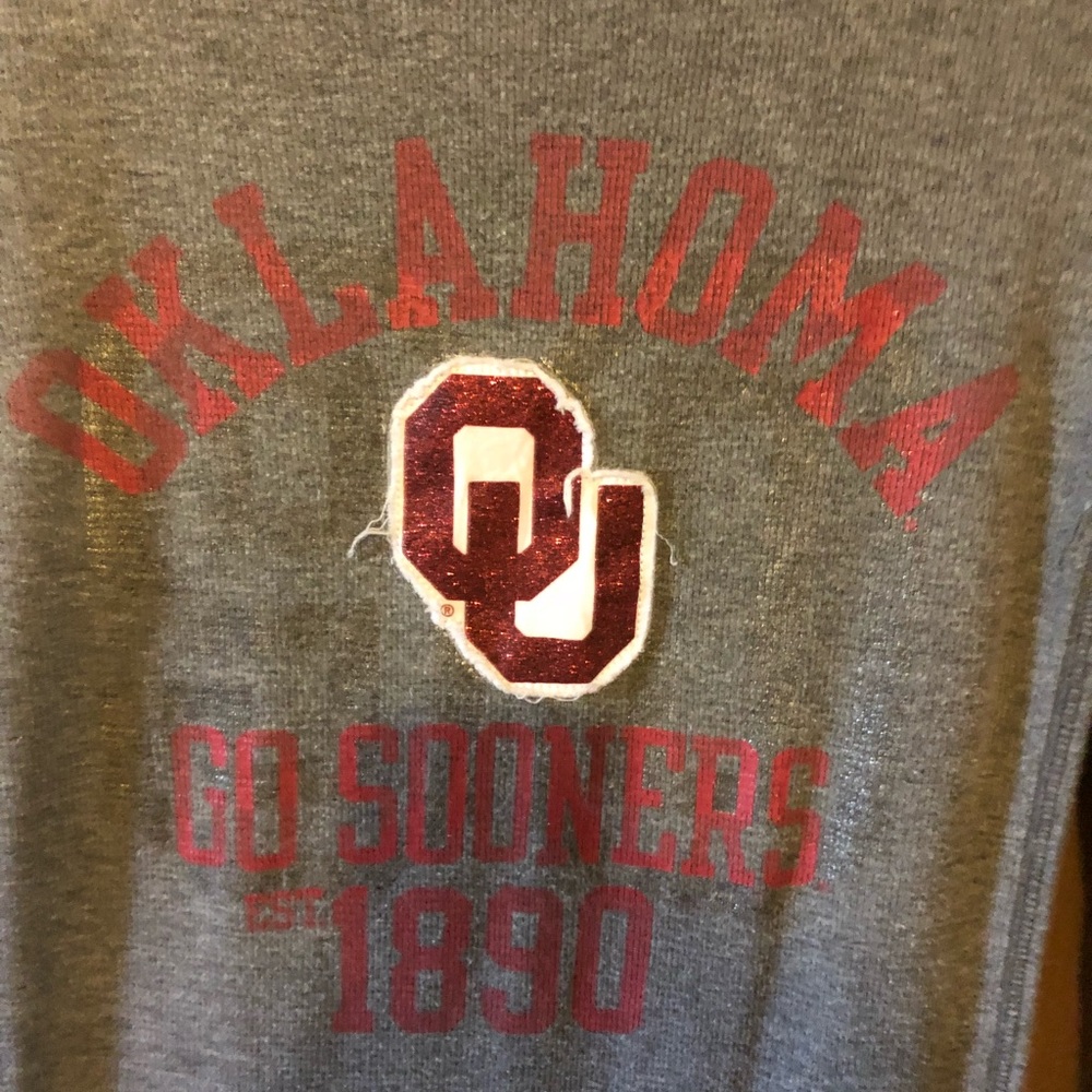 VS PINK OU SOONERS LS WAFFLE TEE